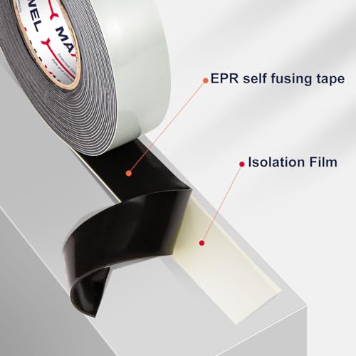 Self Amalgamating Rubber Splicing Tape Electrical Insulating Tape - size: 0.75 inches by 0.03 inches by 30 feet