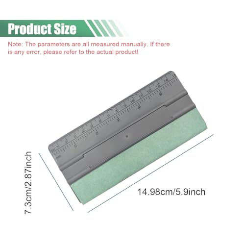 Vinyl Wrap Squeegee, Universal Car Wrapping Scraper with Ruler & Suede Felt Edge, Car Window Tint Film Installation Tool for Wallpaper Smoothing, Sign-Making Graphics Application (6 Inch) - size: 6 Inch