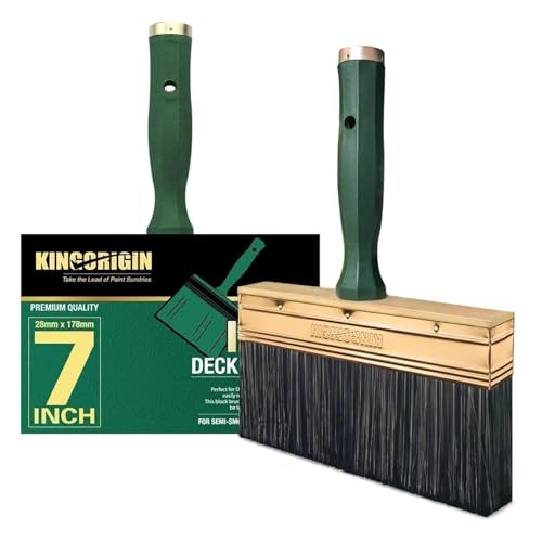 King Origin 7 Inch Paint Brush, Deck Stain Brush Threaded Handle - size: 7-Inch