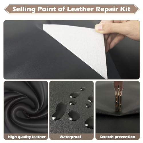 Leather Repair Tape, 4.7x63 inch, Green, Fine Grain, Self-Adhesive, Water-Resistant, Strong Adhesion, For Furniture, Leather, Vinyl - color: Green-Fine Grain, size: 4.7x63 inch