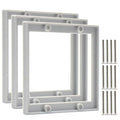 1/4" Double Gang Electrical Box Extender, Gray, Pack of 3 - color: Gray-1/4"