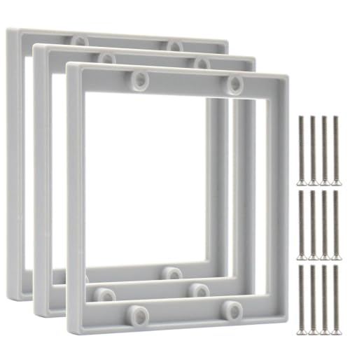 1/4" Double Gang Electrical Box Extender, Gray, Pack of 3 - color: Gray-1/4"
