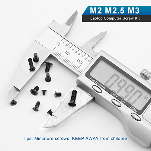 NINDEJIN Laptop Computer Screw Kit, M2 M2.5 M3 Countersunk Flat Head Phillips Mini Screws Set, Replacement Part Electronic Repair Accessories - style: Flat Head 2