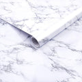 Arthome White Marble Contact Paper - Peel and Stick Wallpaper - Self-Adhesive & Removable Wall Paper for Furniture Desk, Kitchen Countertop, Cabinet, Shelf Liner, Wallcovering, (35.4"x120") - color: White Marble, size: 35.4" x 120"