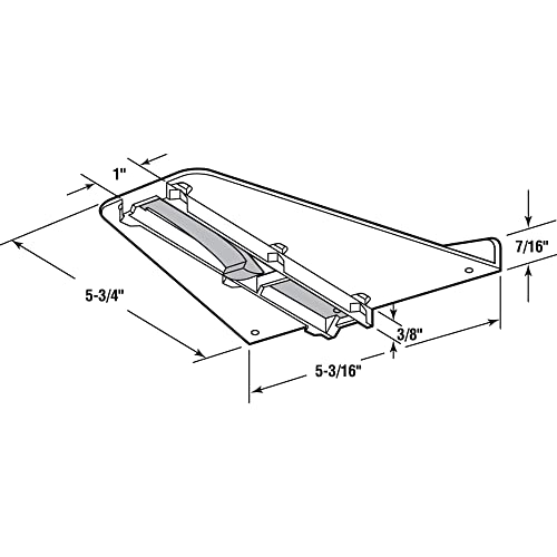 Prime-Line R 7260 Drawer Track Delta Guide, White Plastic (Single Pack)