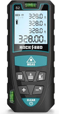 Laser Measure,RockSeed Digital Laser Distance Meter with 2 Bubble Levels,Portable M/in/Ft Unit Switching Backlit LCD and Measuring Distance/Area/Volume/Pythagorean - color: Deep Blue