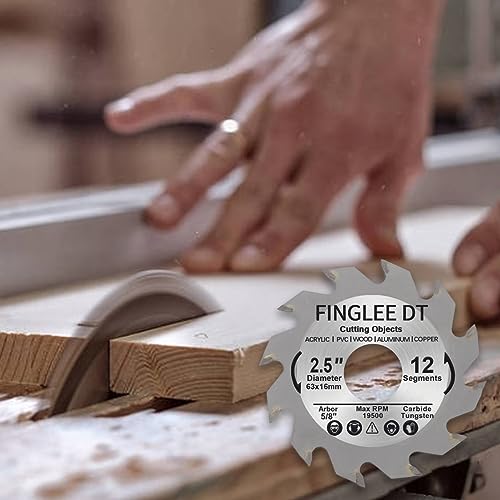 2.5Inchx12Tx5/8 Wood Cutting Circular Saw Blade Mini Circular Saw，Fine-Finish Trim Rip Crosscut, ATB TCT Tungsten Carbide Tipped (3PCS 2.5inch)