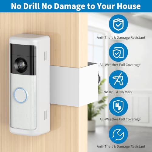 Anti-Theft Doorbell Mount for 2026 Battery Doorbell/Plus/Pro (2nd Gen) - color: White