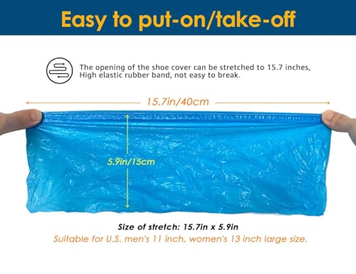 Ogunuoki Pack of 100 Shoe Booties Covers Disposable Non-slip for Guest