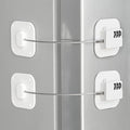 Refrigerator Lock, Heavy Duty Fridge Lock, Combination Lock for Refrigerator Cabinets, Drawers, Safety, Easy Install No Keys Needed (White-2Pack) - color: White-2Pack
