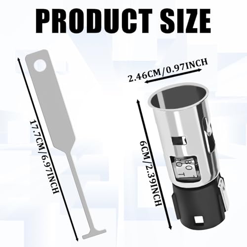 12V Cigarette Lighter Socket Replacement J42059, 25776667, 56457, Cigarette Lighter Socket with Removal Tool Set 12V Power Outlet Compatible with GM Chevrolet GMC Buick Cadillac（1PCS）