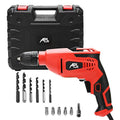 APLMAN 21V MAX Power Cordless Drill Electric Impact Driver/Drill Kit,26pcs Accessories 3/8" All-Metal Chuck 25+1 Torque Setting,2 Variable Speed and LED (Red3)