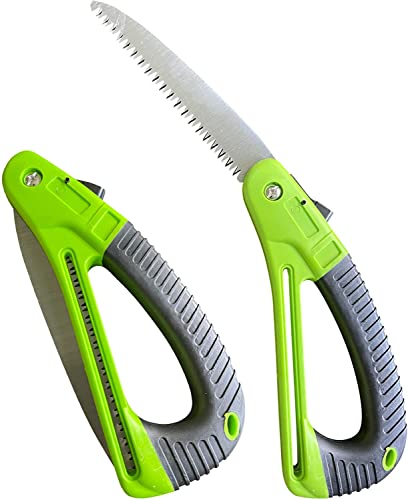 GARDEN GURU Folding Pruner Saw with Ergonomic Handle & Safety Lock – Non Slip – Rust Resistant Hardened Steel – Professional Grade Sawtooth Blade – for Pruning Trimming Camping Clearing (2 Pack) - size: 2 Pack