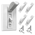 Child Proof Light Switch Cover Guard, 4 Pack Toggle Switch Lock,White - color: White, size: 4 Pack