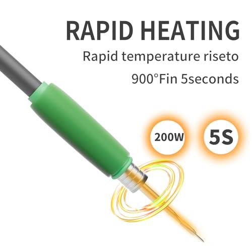 C210 Heat and Soldering Station with Intelligent Temperature Control, Constant-Temperature, Digital Display, High Power, Triple Functions for Precision Soldering Irons Electronic Soldering Kit
