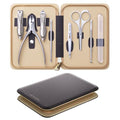 MR.GREEN 8-in-1 Manicure & Pedicure Set – Professional German Stainless Steel Nail Clippers Grooming Kit with Splash-Proof Nail Clipper & Leather Travel Case (Chestnut Brown) - color: Chestnut Brown