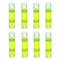 8 Pieces Mini Cylindrical Level Small Horizontal Bubble Levels 9.5x40mm Bubble Spirit Level Measuring Layout Tools