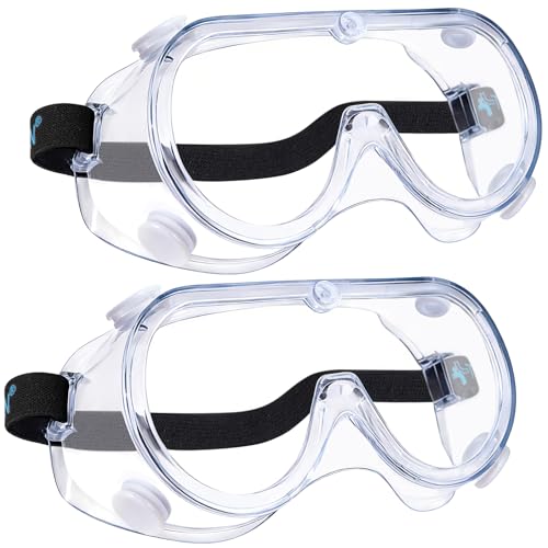 TICONN Anti-Fog Safety Goggles, HD Clear Eye Protection, ANSI Z87.1 Lab Goggles for Chemistry, Industrial - style: 2