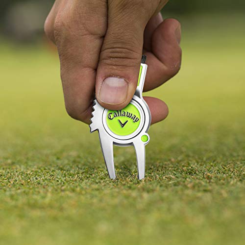 Callaway 4-in-1 Golf Divot Repair Tool - color: Lime
