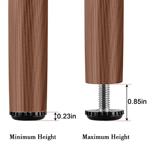 Anwenk Stainless Steel Patio Furniture Leveling Feet 1/4-20 Screw in Threaded Outdoor Furniture Levelers Adjustable Table Chair Levelers Feet Glides for Chairs Tables Cabinet Patio Furniture- 8 Pack - color: Black 8p