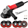 AVID POWER Angle Grinder, 7.5-Amp 4-1/2 inch Electric Grinder Power Tools with Grinding and Cutting Wheels, Flap Disc and Auxiliary Handle for Cutting, Grinding, Polishing and Rust Removal - Red - color: Red