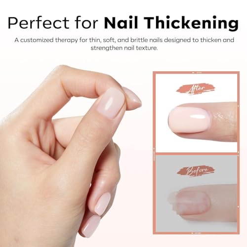 modelones Rubber Builder Nail Gel Base Coat, Jelly Nude Translucent Builder Base Nail Gel Thickening Strengthening Building Apex for Beginner DIY Salon at Home - color: Rubber Base Coat Nude Pink