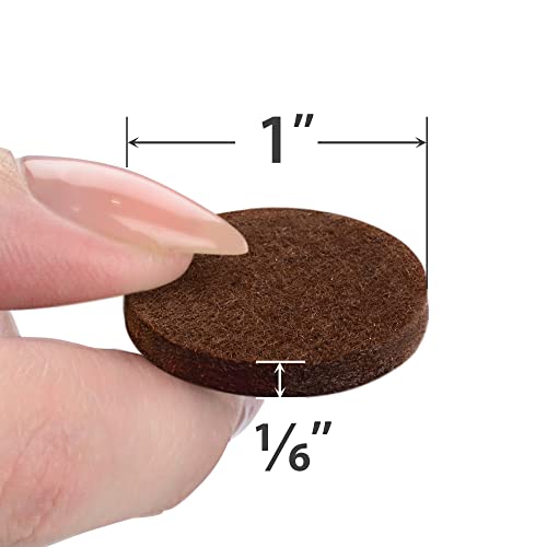Felt Furniture Pads X-PROTECTOR - 48 Premium Floor Protector Chair Felts - size: 48 PCS 1" Brown, Round