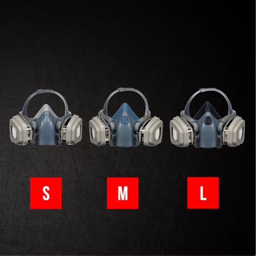3M OV/P95 Advanced Comfort Reusable Respirator 7512P1-DC, Medium | 1-Facepiece, 1-pair of NIOSH-Approved 6001 Cartridges, 2-pairs of 5P71 Filters and 1-pair of 501 Retainers