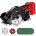 4" Brushless Cordless Cut-Off Tool Compatible with Milwaukee Battery, 500W mini Saw Up to 12000RPM with 6 Cut Off Wheel, 4" Blades & Base Plate for Metal, Wood, Tile and Plastic (No Battery)