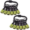 Katerk Bit Holder Keychain 12 Pcs, 1/4-Inch Hex Shank, Quick Release, Green - color: Green