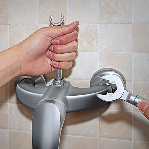 DURATECH 3-in-1 Plumber wrench & 4 Way Sillcock Key, 2-Pack, for Valve, Faucet nuts, and Spigots - size: 2-Pack, style: 4 Way Key & Plumber Wrench