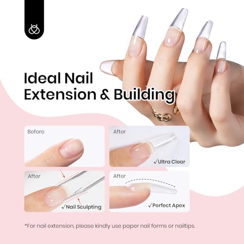Beetles Low Heat Hard Gel, 1 oz 9 in 1 Mint Sheer Clear Builder Nail Gel - color: Mint Sheer Clear Low Heat 1 oz