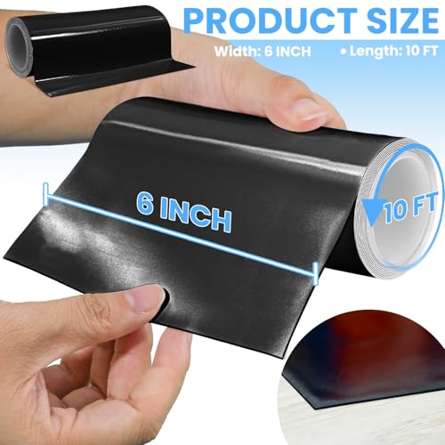 Tikfoam Waterproof Repair Tape for Fabric, Plastic, Awning, RV Underbelly, Tarp, Tent, Sail and Boat Cover Outdoor Repair Patch, Heavy Duty,6 Inch x 10FT Black - color: Black, size: 6 inch x 10FT