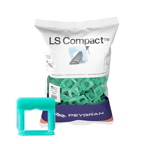 Peygran Tile Leveling System Clip 3 mm 1/8’’ (500-pack) DIY Tiles Leveler Spacers, Tile Leveling System for Professional Ceramic Tile and Stone Installation (3mm 1/8" Pack of 500) - size: 3 mm (1/8")