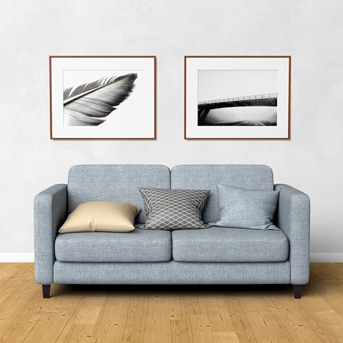 BARIEN (5 Sizes: 3"- 4"- 5"- 6"- 8") Set of 4 Wood Furniture Legs - Square Sofa Legs, Couch Leg - Brown Mid-Century Modern Replacement Legs for Armchair Recliner Coffee Table Dresser (3") - size: 3"