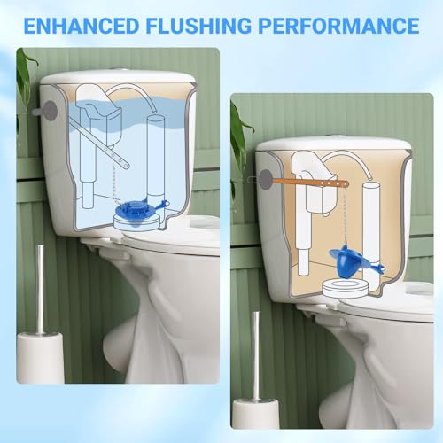 Toilet Flapper Replacement 2 Inch - Compatible with Most American Standard Kohler Fluidmaster Toto Gerber Toilets Tank Water Saving Rubber Flush Valve Flapper with Stainless Chain Blue 3 Pack - style: 2 inch-3 Pack