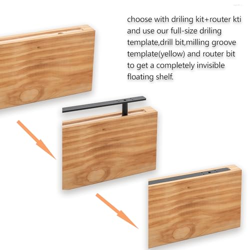 Hidden Shelf Brackets ， Floating Shelf Bracket (Additional Brackets -NO Kits) 22 Inch -2 Pcs - size: 22 Inch - 2 Pcs Additional Brackets - No Kits