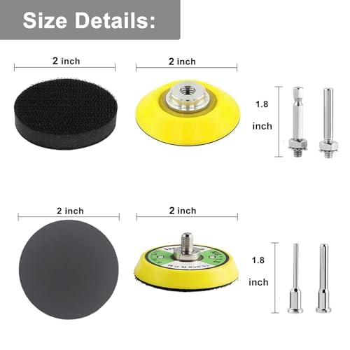 240 Pcs 2 Inch Sanding Discs Kit, 80-5000 Grit Hook and Loop Sand Paper - style: 2 Inch 240PCS 80-5000 Grit