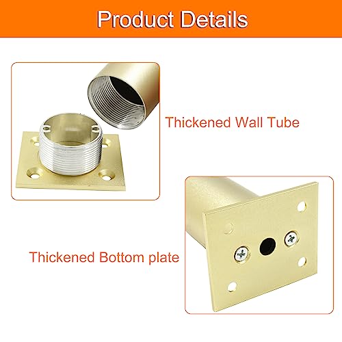 4-Pack Adjustable Aluminum Alloy Furniture Legs 3" Height Gold - color: Gold, size: 3 Inch