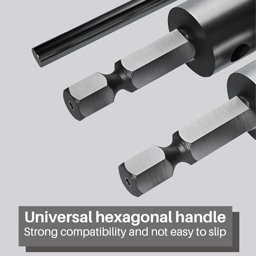 2PCS Tapered Reamer Set with T Handle, 3-13mm & 5-16mm - size: Hexagonal handle