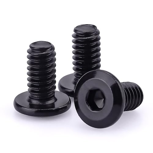 M6-1.0 x 10mm (25 pcs) Black Hex Socket Head Cap Screws, 304 Stainless Steel 18/8, Furniture Bolts, Connector Screws for Furniture, Black Oxide Finish, Full Thread, Hex Spanner Wrench Included - size: M6-1.0 x 10mm