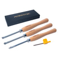 POWERTEC 3 Pcs Carbide Lathe Tools for Woodturning, Wood Lathe Tools with Flat Edge Square, Round and Diamond, T15 Star Key Wrench, Lathe Tools with Replaceable Blade (71825) - style: 3pcs set