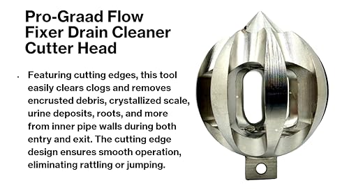 Flow Fixer Drain Cleaner Cutter Head 3", Ball, Slotted, for 4" - 6" Pipes - style: 3" (for 4" to 6" Pipes) Drain Cleaner Cutter Head