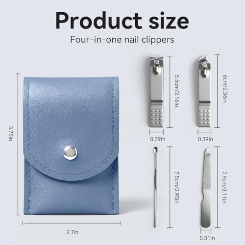 20PC Nail Care Kit,Professional Manicure Set，Nail Clippers Bulk - color: Blue