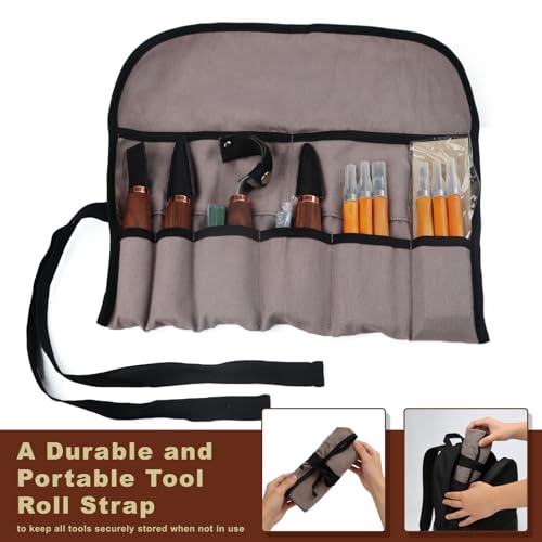 21-Piece Wood Carving Tools Kit - Complete Whittling Set with Detail Knives, Hook Knives, Sharpening Stone, Basswood Blocks & Cut Resistant Gloves for Beginner & Advanced Wood