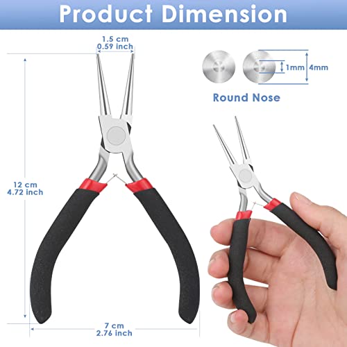 Round Nose Pliers, Wire Jewelry Making Tools Bead Pliers for Wire Wrapping, Jump Rings Making, Jewelry Making Supplies, DIY Craft - style: Round Nose Pliers