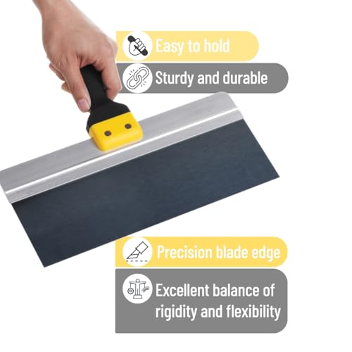 Bates- Taping Knife, 14 Inch, Blue Steel Drywall Taping Knife - size: 14 Inch