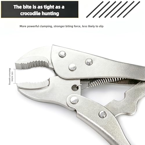 4-inch Locking Pliers, Curved Jaw with Wire Cutter - size: 4-Inch