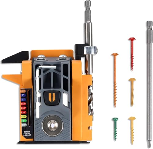 BORA Mini Pocket Hole Jig Kit with 50 Screws Auto-Adjusting Portable System - size: Mini Pocket Hole Jig