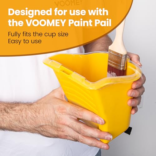 VOOMEY 24PCS Paint Pail Liners, Plastic Disposable Bucket Liner Set for Paint Cups,Holds Up to A Quart of Paint or Stain(Only Applicable to VOOMEY 4 inch Handheld Paint Cup) - size: 24 Pcs Paint Pail Liners